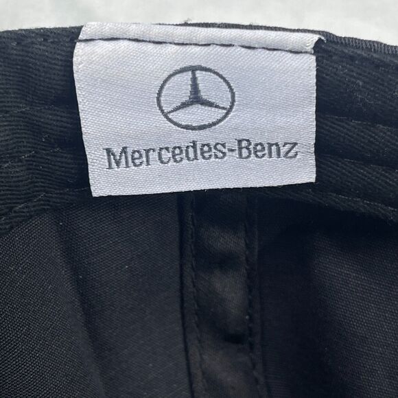 Mercedes Benz Baseball Cap Strap Back Adjustable Black Embroidered One Size - Picture 3 of 11